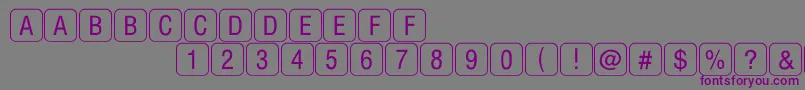 RrkeyletterslimitedNormal Font – Purple Fonts on Gray Background