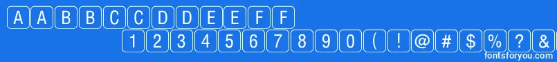 More about RrkeyletterslimitedNormal Font RrkeyletterslimitedNormal Font – White Fonts on Blue Background