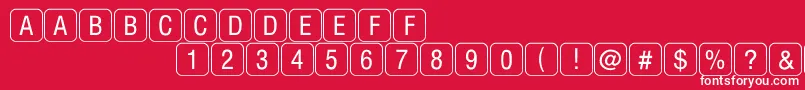 RrkeyletterslimitedNormal Font – White Fonts on Red Background