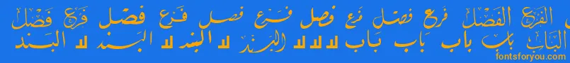 McsBookTitle1 Font – Orange Fonts on Blue Background