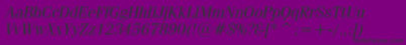 Feniceni-Schriftart – Schwarze Schriften auf violettem Hintergrund