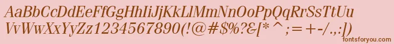 Feniceni Font – Brown Fonts on Pink Background