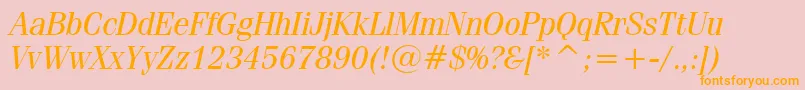 Feniceni Font – Orange Fonts on Pink Background