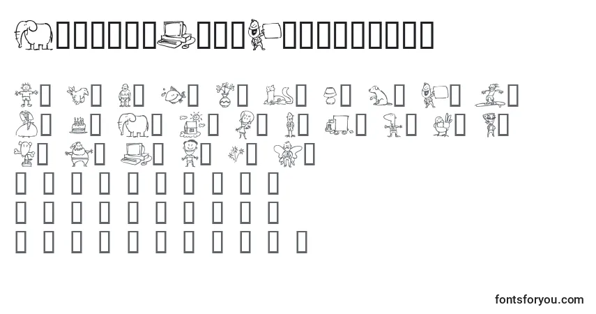 Czcionka MinimumWageIncomplete – alfabet, cyfry, specjalne znaki