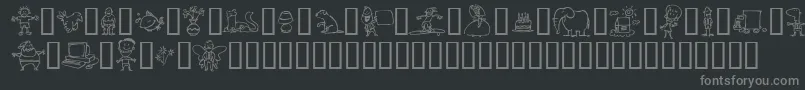MinimumWageIncomplete Font – Gray Fonts on Black Background