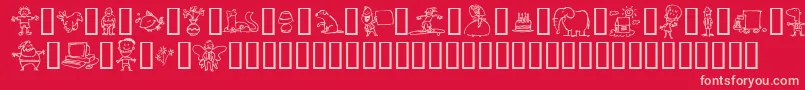 Шрифт MinimumWageIncomplete – розовые шрифты на красном фоне