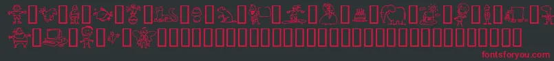 MinimumWageIncomplete Font – Red Fonts on Black Background