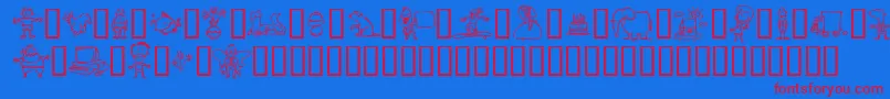 MinimumWageIncomplete Font – Red Fonts on Blue Background