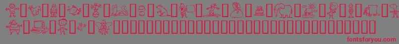MinimumWageIncomplete Font – Red Fonts on Gray Background