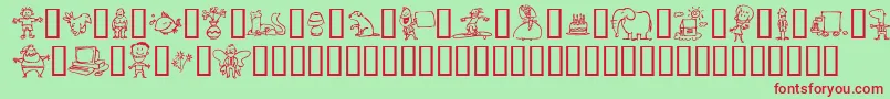 MinimumWageIncomplete Font – Red Fonts on Green Background