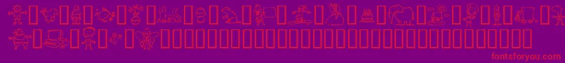 MinimumWageIncomplete Font – Red Fonts on Purple Background