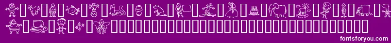 fuente MinimumWageIncomplete – Fuentes Blancas Sobre Fondo Morado