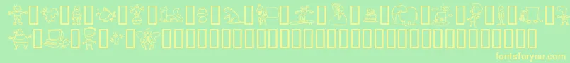 MinimumWageIncomplete Font – Yellow Fonts on Green Background