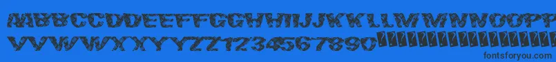 Finalslash Font – Black Fonts on Blue Background