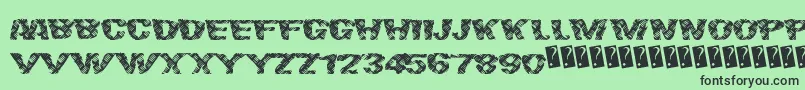 Finalslash Font – Black Fonts on Green Background