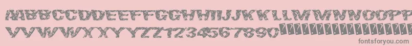 Finalslash Font – Gray Fonts on Pink Background