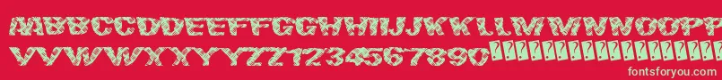 Finalslash Font – Green Fonts on Red Background