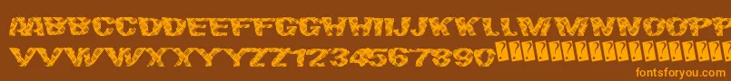 Finalslash Font – Orange Fonts on Brown Background