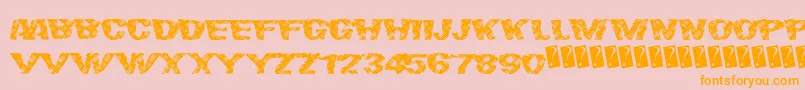 Finalslash Font – Orange Fonts on Pink Background