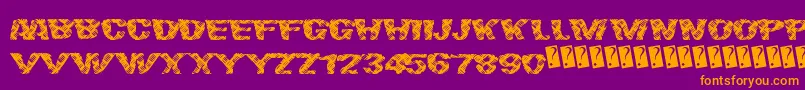 Finalslash Font – Orange Fonts on Purple Background