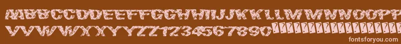 Finalslash Font – Pink Fonts on Brown Background