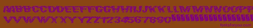 Finalslash Font – Purple Fonts on Brown Background