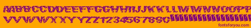 Finalslash Font – Purple Fonts on Orange Background