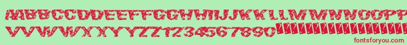 Finalslash Font – Red Fonts on Green Background