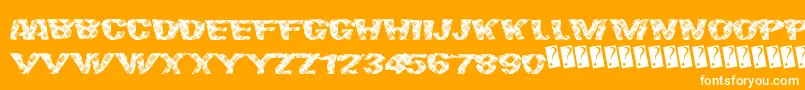 Finalslash Font – White Fonts on Orange Background