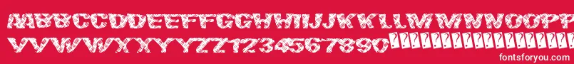 Finalslash Font – White Fonts on Red Background