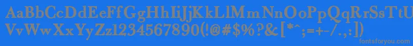 FradleB Font – Gray Fonts on Blue Background
