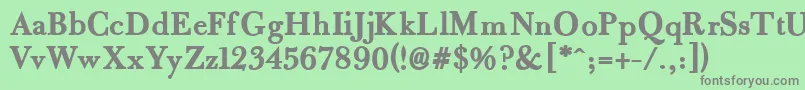 フォントFradleB – 緑の背景に灰色の文字