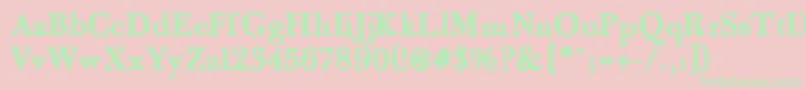 FradleB Font – Green Fonts on Pink Background