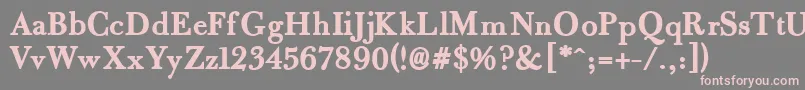 FradleB Font – Pink Fonts on Gray Background