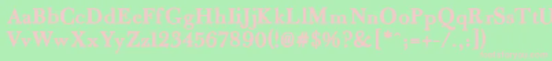 FradleB Font – Pink Fonts on Green Background