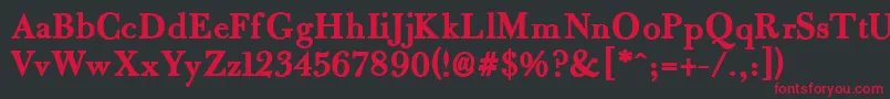 FradleB Font – Red Fonts on Black Background