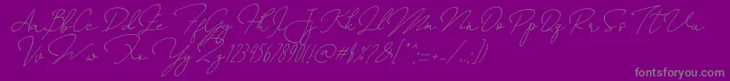 Шрифт AnnisaSlant – серые шрифты на фиолетовом фоне