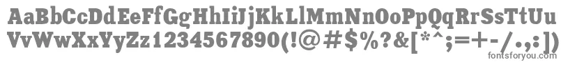 Xeniacondensed-fontti – harmaat kirjasimet valkoisella taustalla