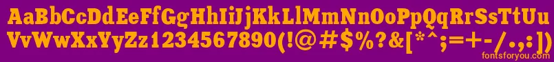 Шрифт Xeniacondensed – оранжевые шрифты на фиолетовом фоне