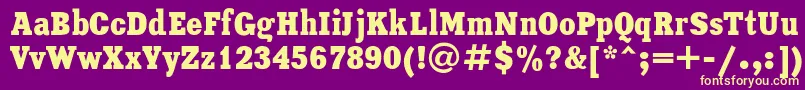 Xeniacondensed Font – Yellow Fonts on Purple Background