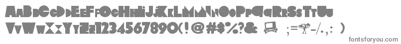 BasterdsProd-fontti – harmaat kirjasimet valkoisella taustalla