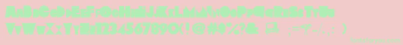 BasterdsProd Font – Green Fonts on Pink Background