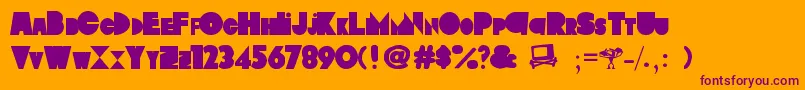 BasterdsProd Font – Purple Fonts on Orange Background