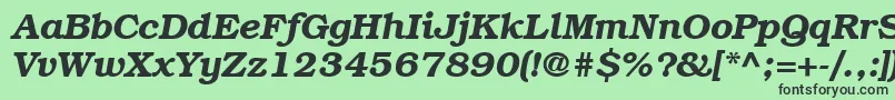 ItcBookmanLtDemiItalic Font – Black Fonts on Green Background