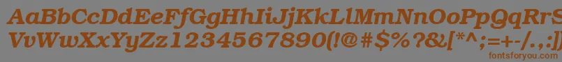 ItcBookmanLtDemiItalic Font – Brown Fonts on Gray Background