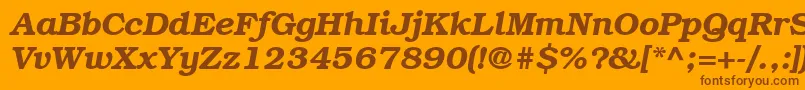 ItcBookmanLtDemiItalic Font – Brown Fonts on Orange Background