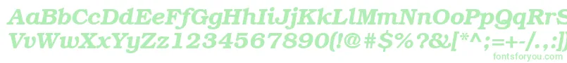 ItcBookmanLtDemiItalic Font – Green Fonts on White Background