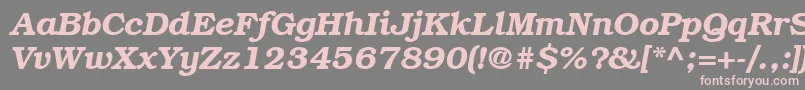 ItcBookmanLtDemiItalic Font – Pink Fonts on Gray Background