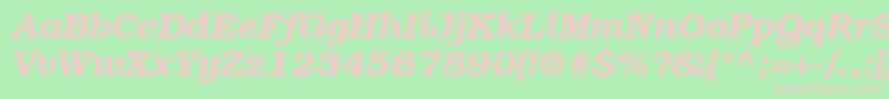 ItcBookmanLtDemiItalic Font – Pink Fonts on Green Background
