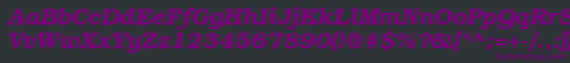 ItcBookmanLtDemiItalic Font – Purple Fonts on Black Background